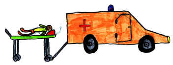 Grand-pre dans l'ambulance